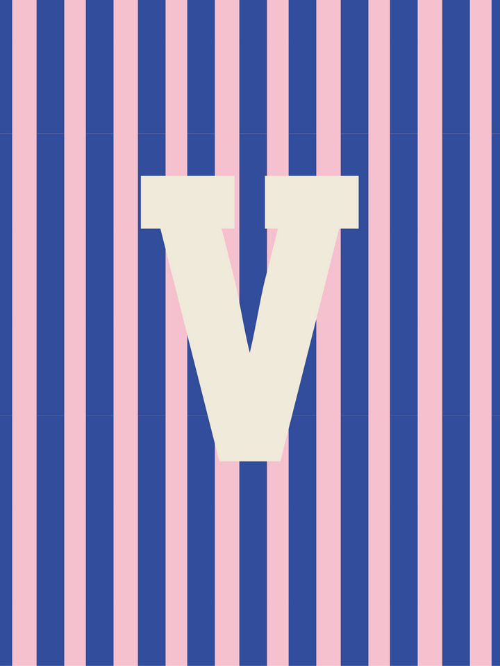 Letterbag Stripe pink/blue