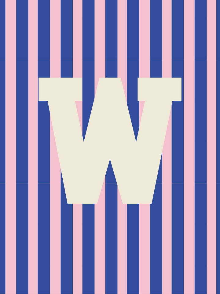 Letterbag Stripe pink/blue