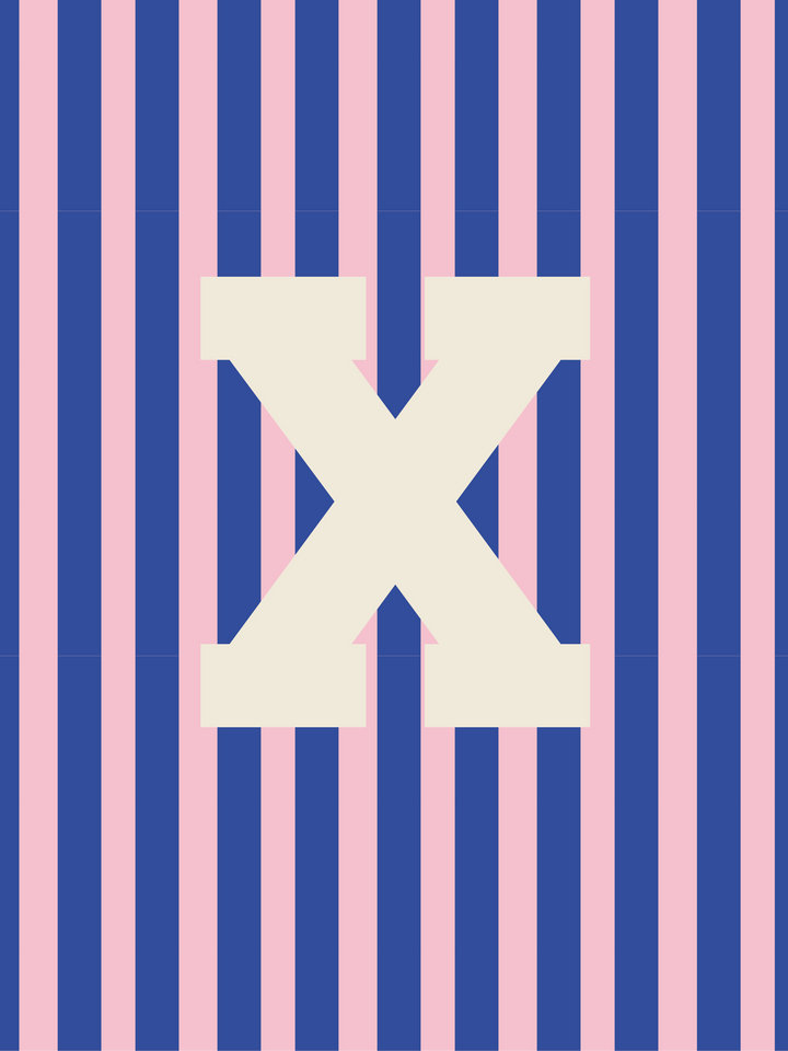 Letterbag Stripe pink/blue