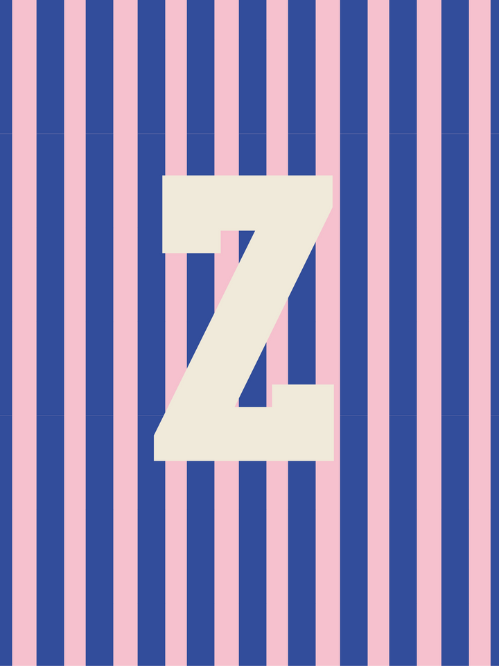 Letterbag Stripe pink/blue