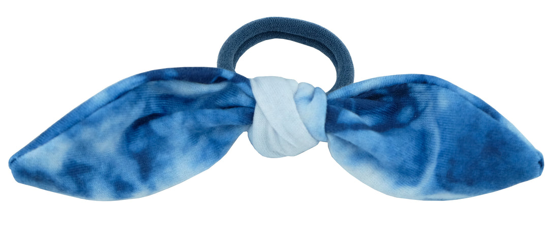 Haarschleife Milly blue Batik Print