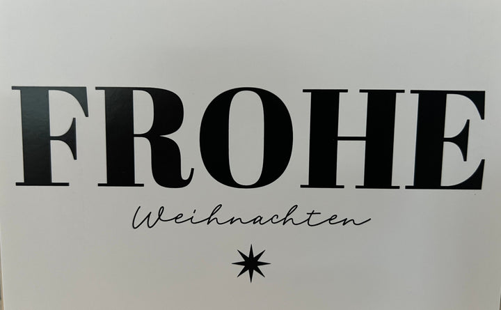 coopz Weihnachtskarte- Frohe Weihnachten weiß/ schwarz