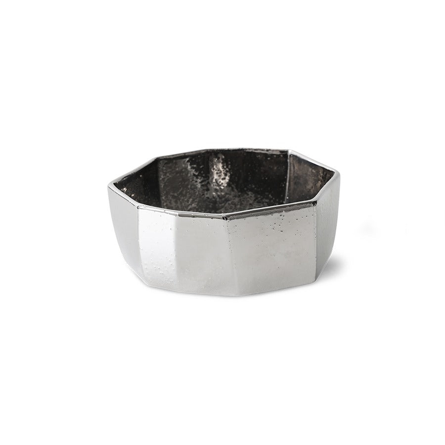 Chrome Bowl Mid – Ceramic bowl with chrome glaze, medium size