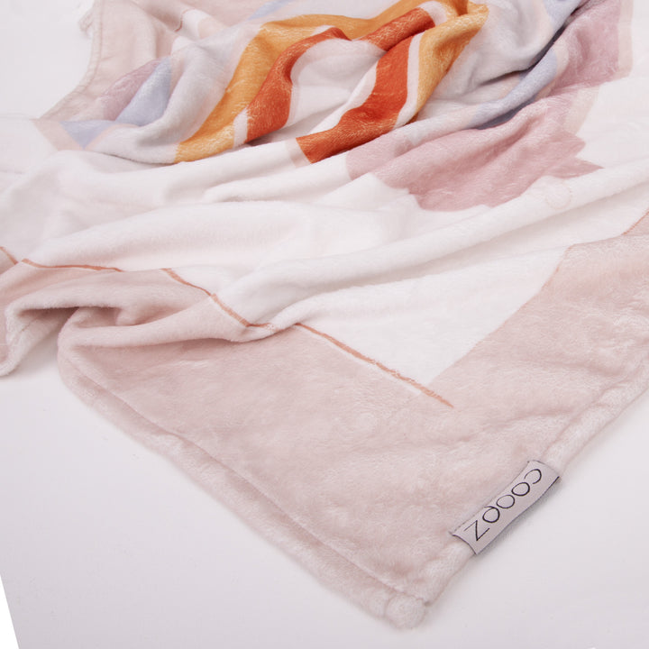 Kuscheldecke Regenbogen rosa