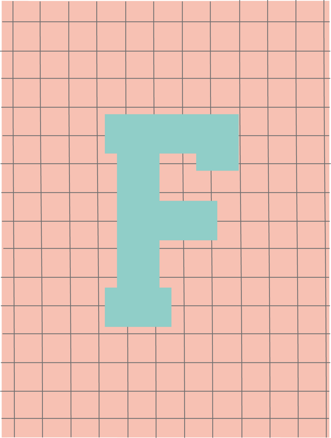 Letterbag check pink/turquoise