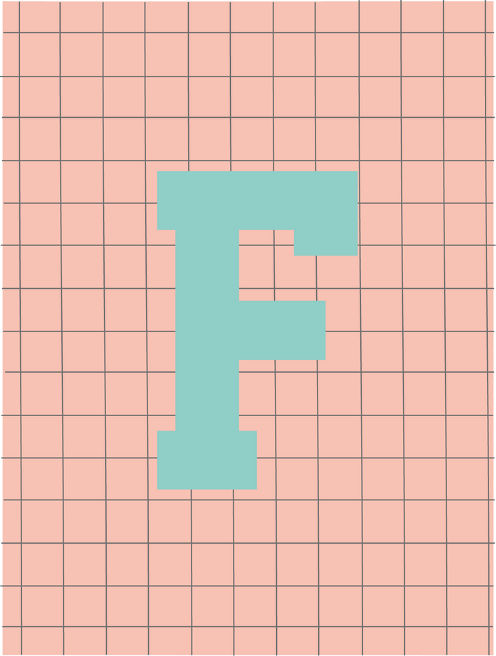 Letterbag check pink/turquoise