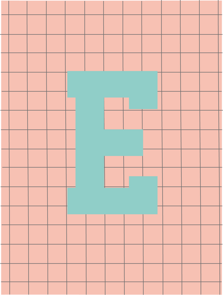 Letterbag check pink/turquoise