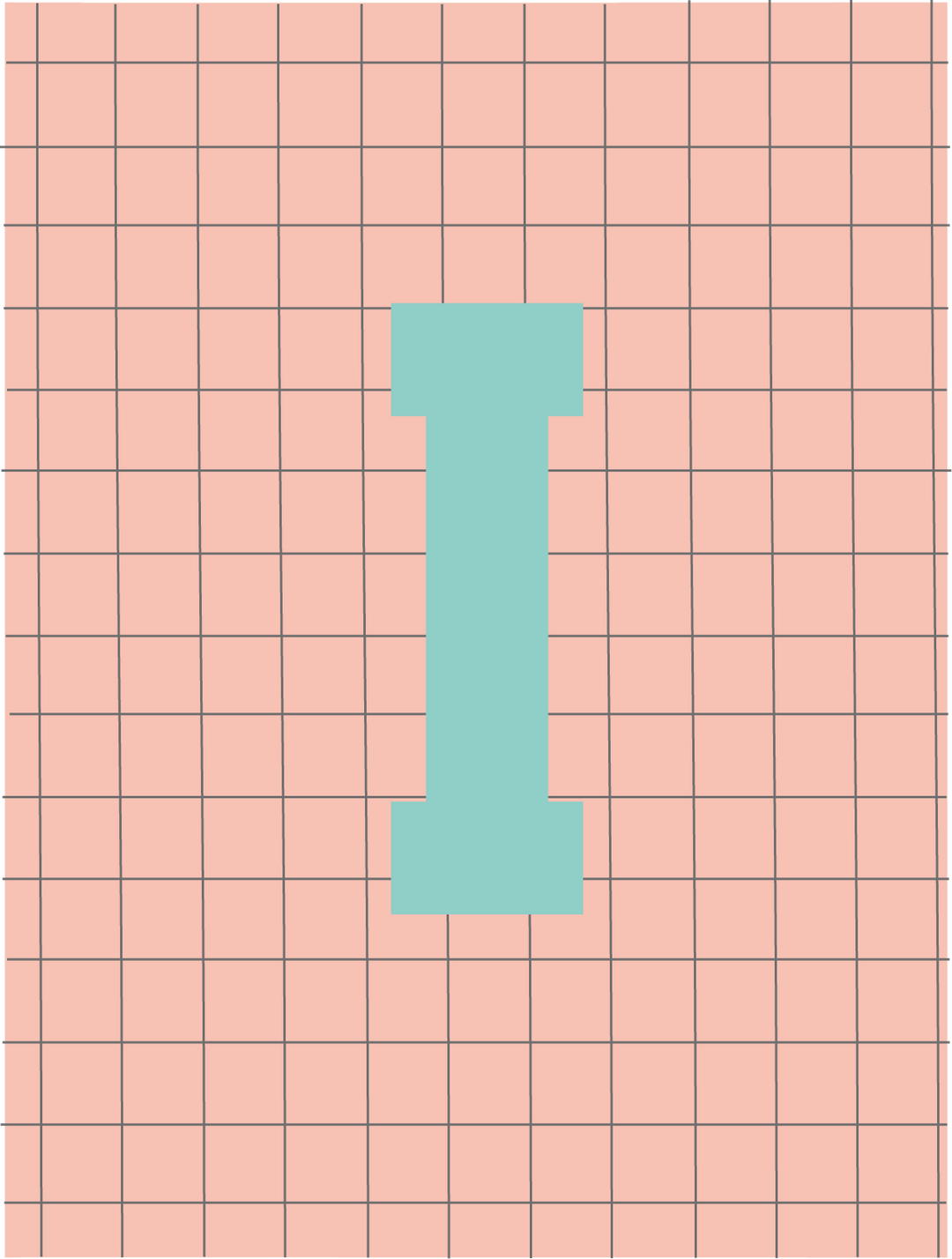 Letterbag check pink/turquoise
