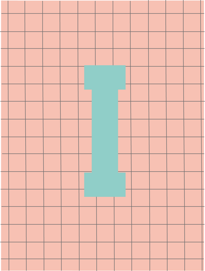 Letterbag check pink/turquoise
