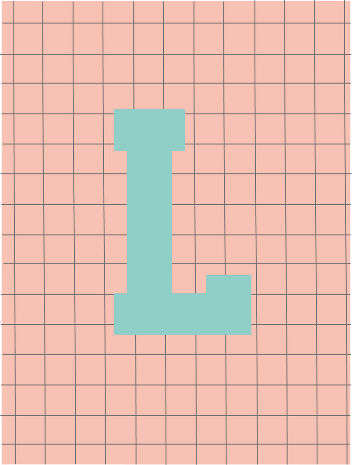 Letterbag check pink/turquoise