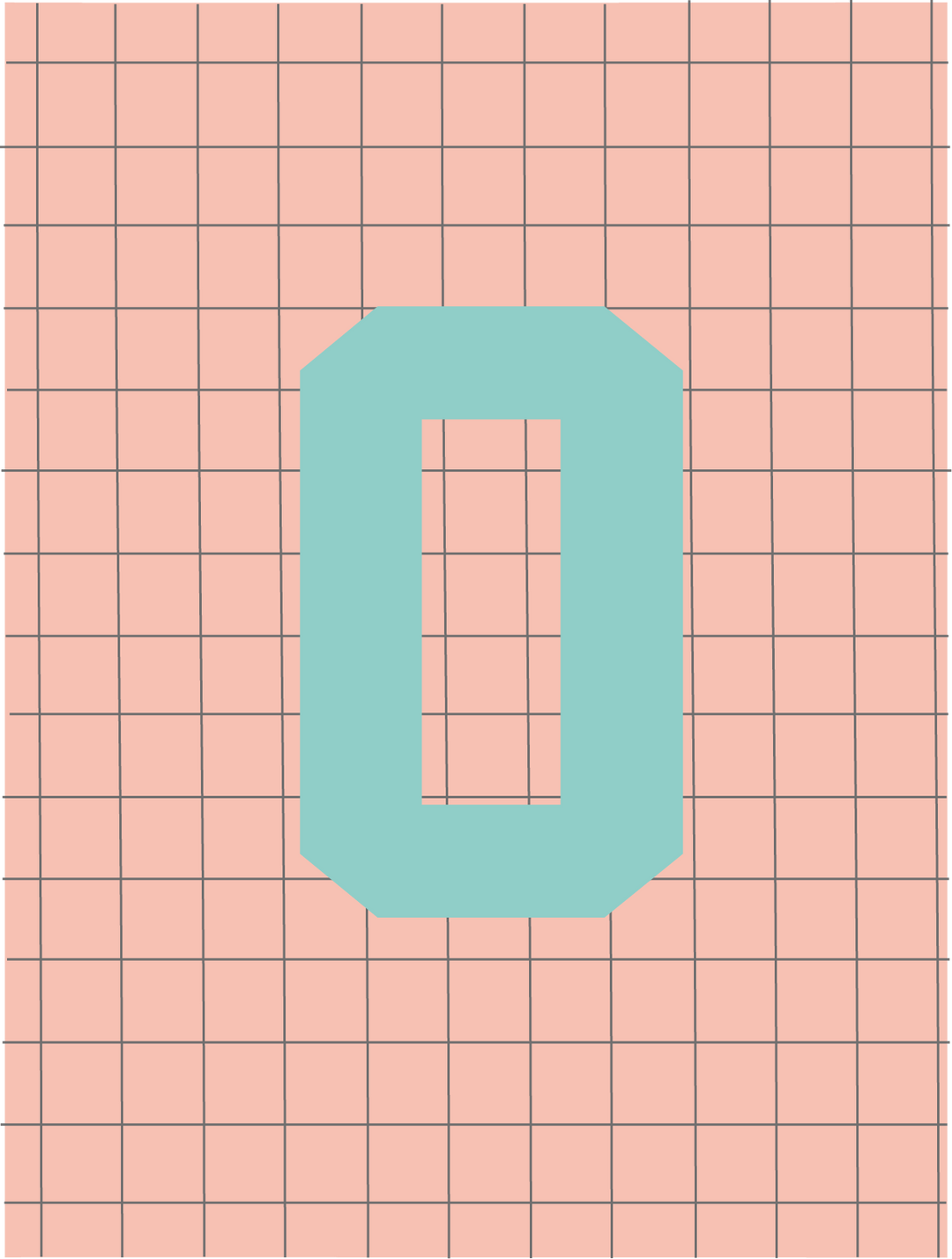 Letterbag check pink/turquoise