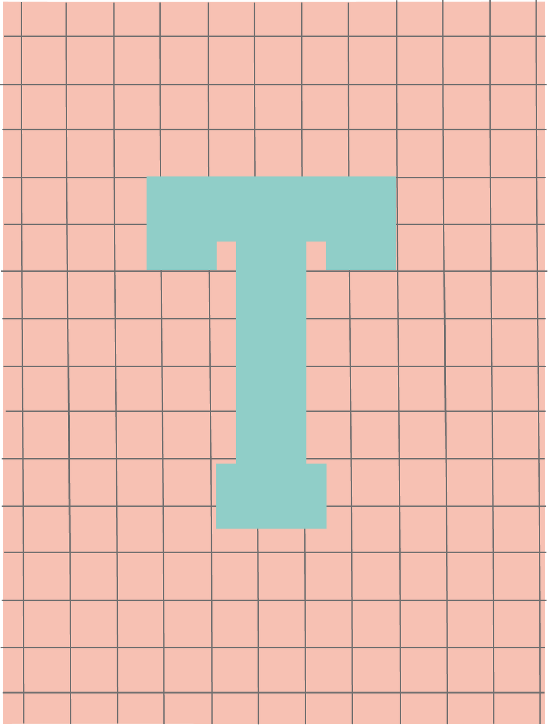 Letterbag check pink/turquoise