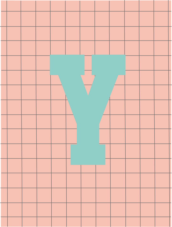 Letterbag check pink/turquoise