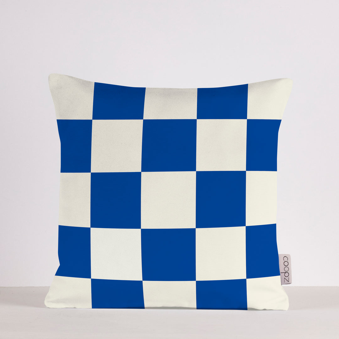 Kissenbezug Check Blau/Creme