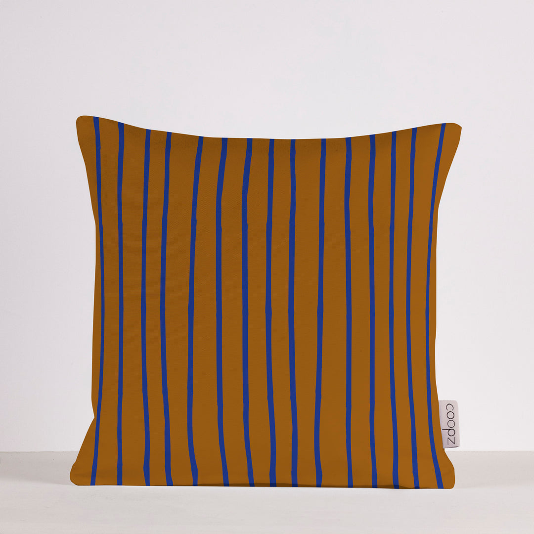 Kissenbezug thin Stripe Braun/Blau