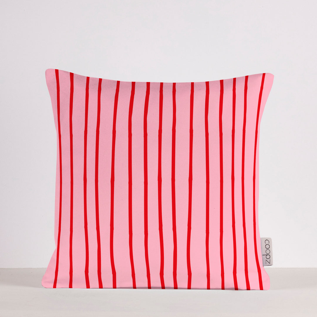 Pillowcase stripes narrow pink/red