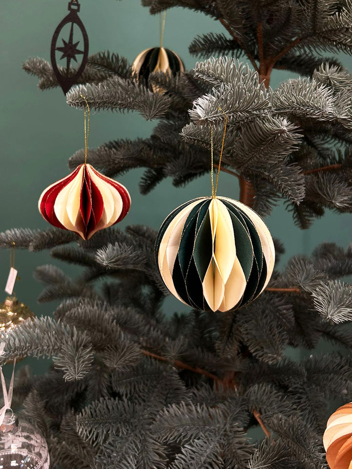 Christbaumschmuck Weihnachtsschmuck Weihnachtskugel Zwiebel gestreift
