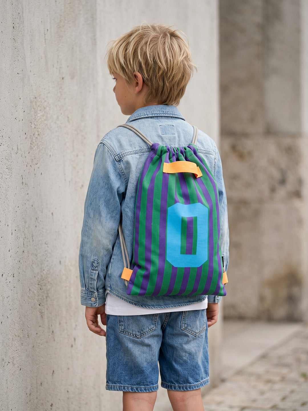 Letterbag Stripe green/purple