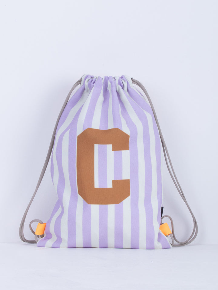 Letterbag Stripe flieder/creme