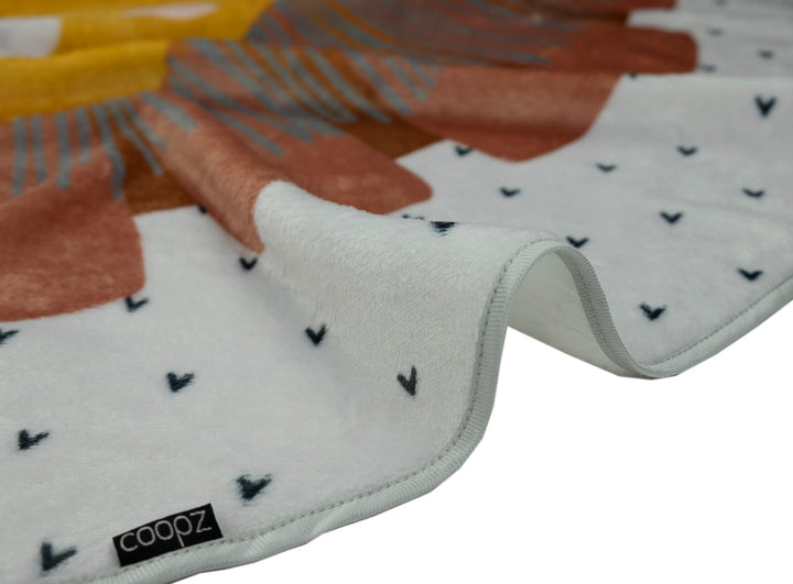 Blanket lion round light grey
