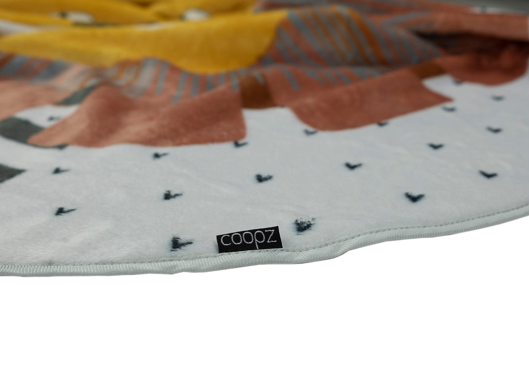 Blanket lion round light grey
