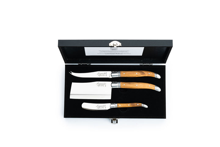 Luxury Line cheese knife set olive wood