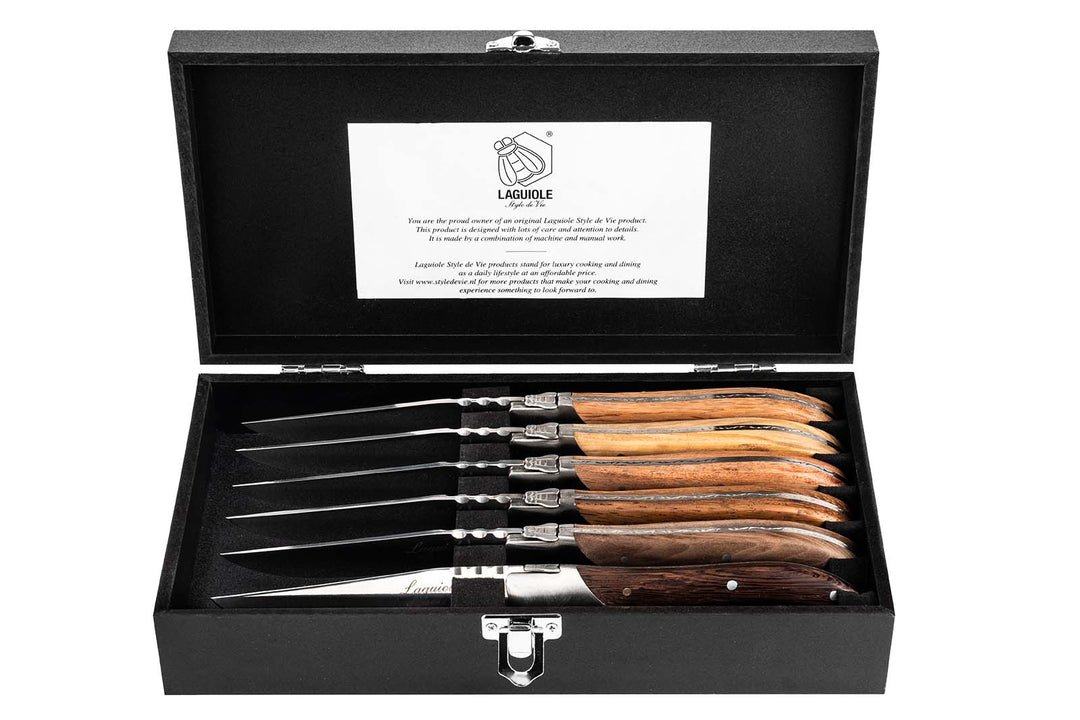 Luxury Line Steakmesser Verschiedene Holzarten