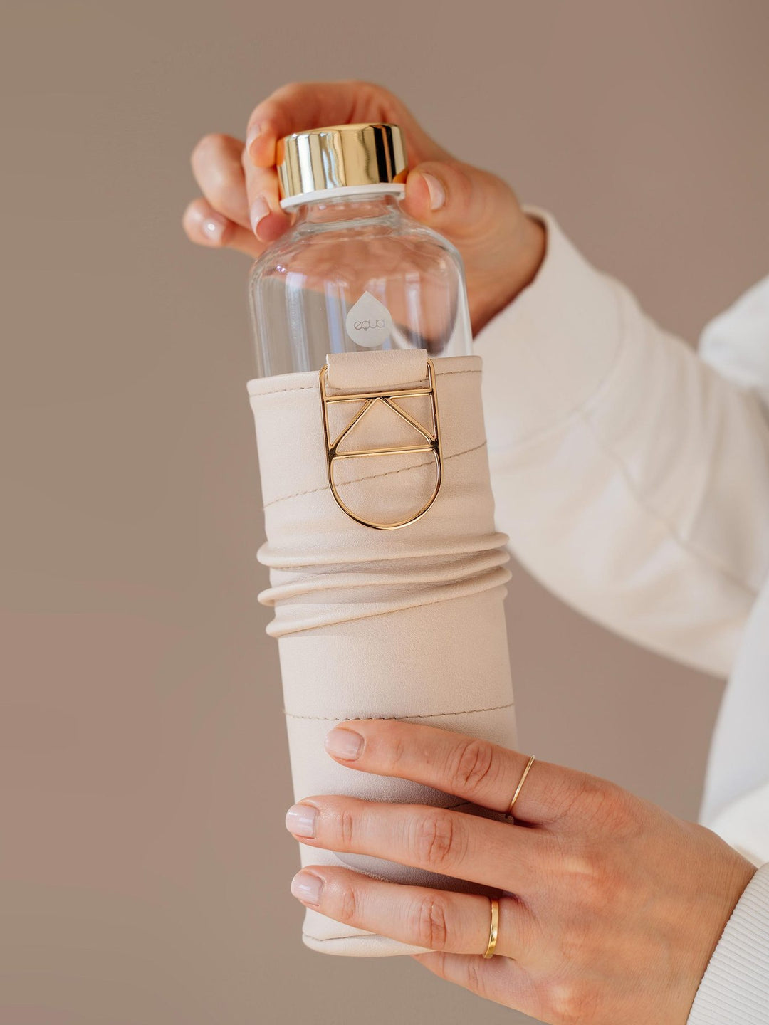 Mismatch Glasflasche mit Kunstlederhülle 750ml