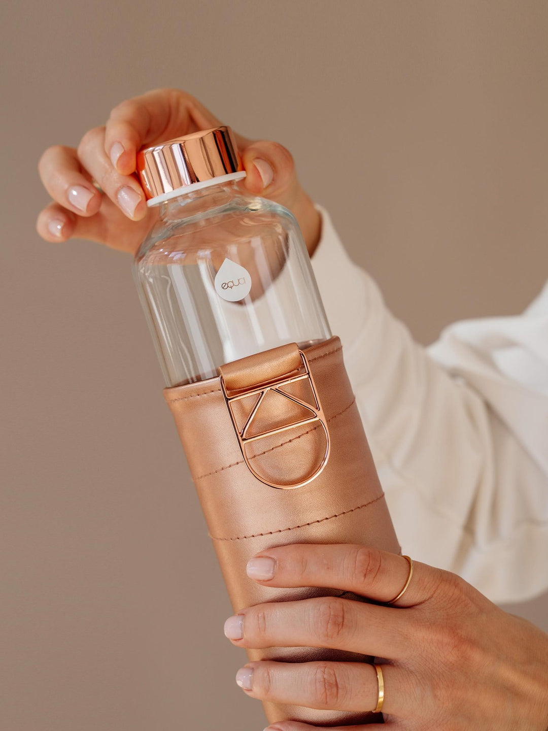 Mismatch Glasflasche mit Kunstlederhülle 750ml