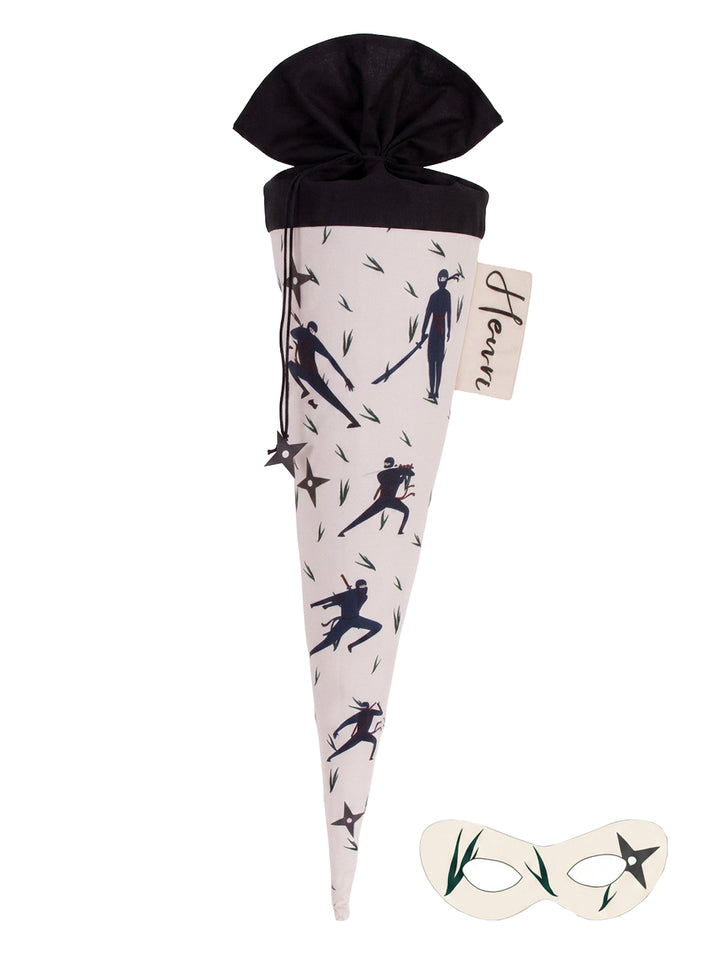 Schultüte Ninja 70 cm mit Superheldenmaske