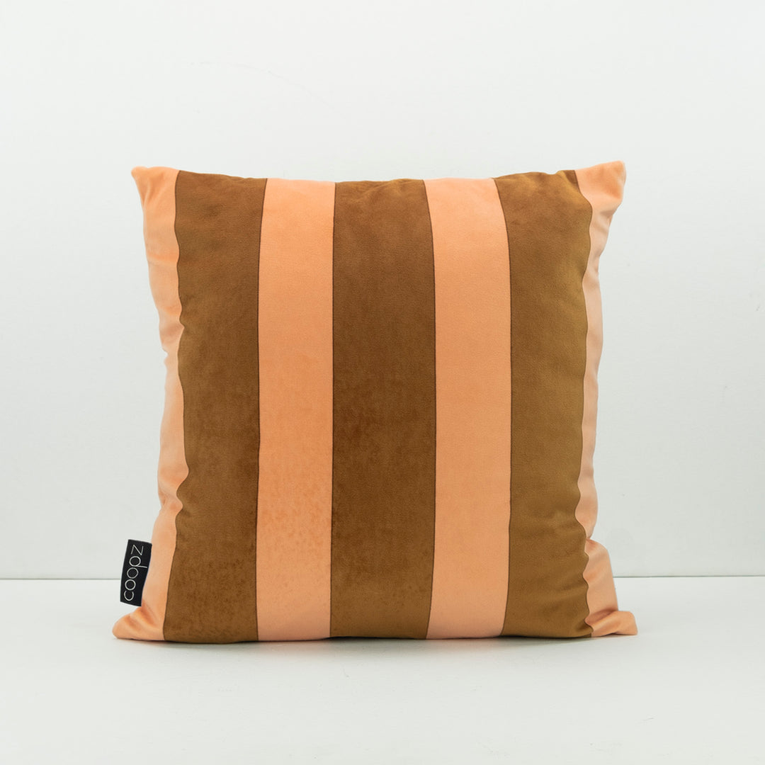 Kissenbezug Stripe Velvet  Braun