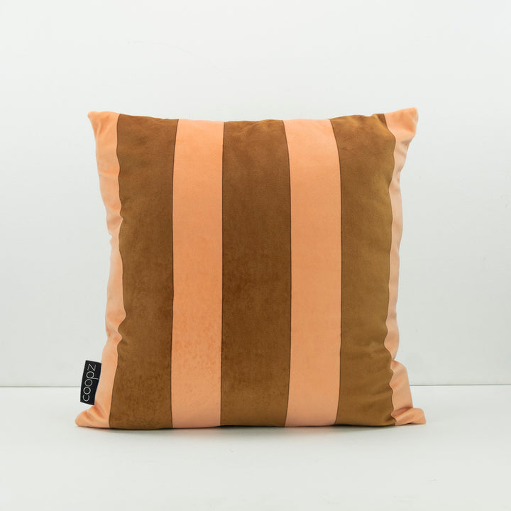 Kissenbezug Stripe Velvet  Braun