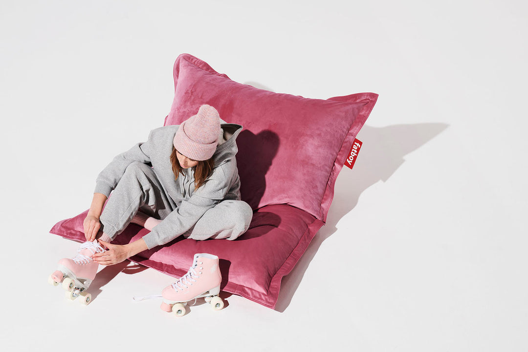 Slim velvet beanbag