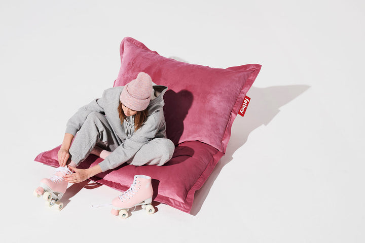 Slim velvet beanbag