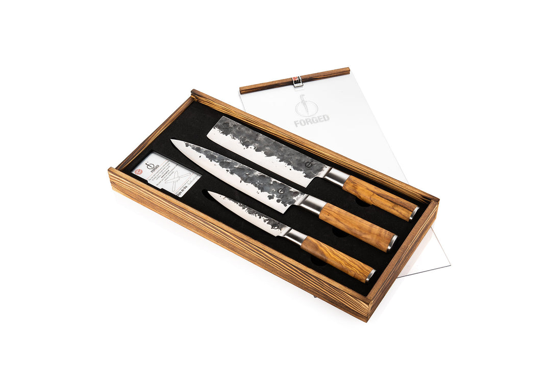 Forged Olive 3-teiliges Messerset