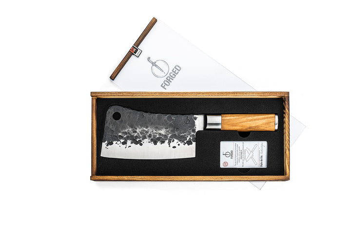 Forged Olive Asian Cleaver