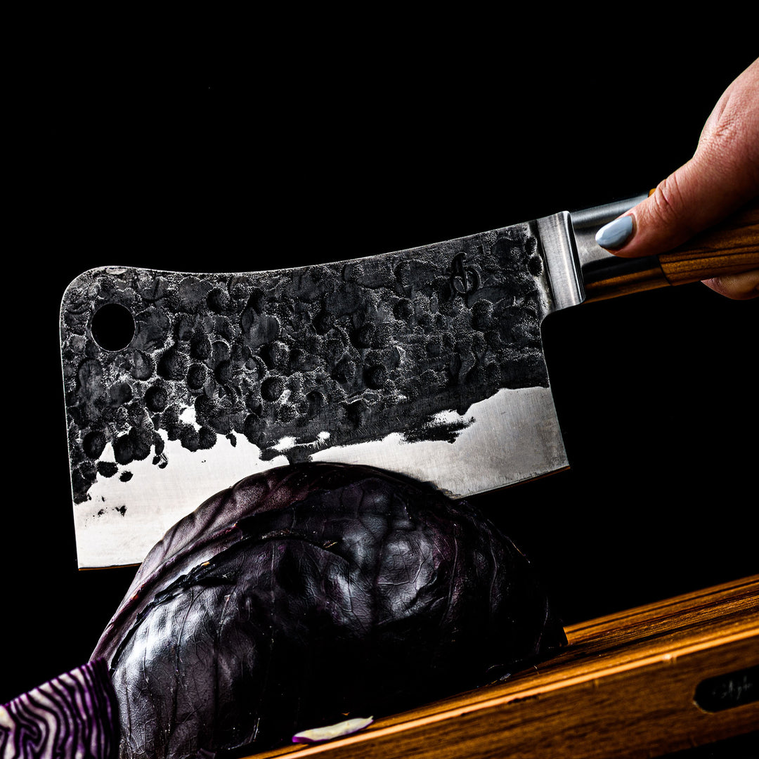 Forged Olive Asian Cleaver