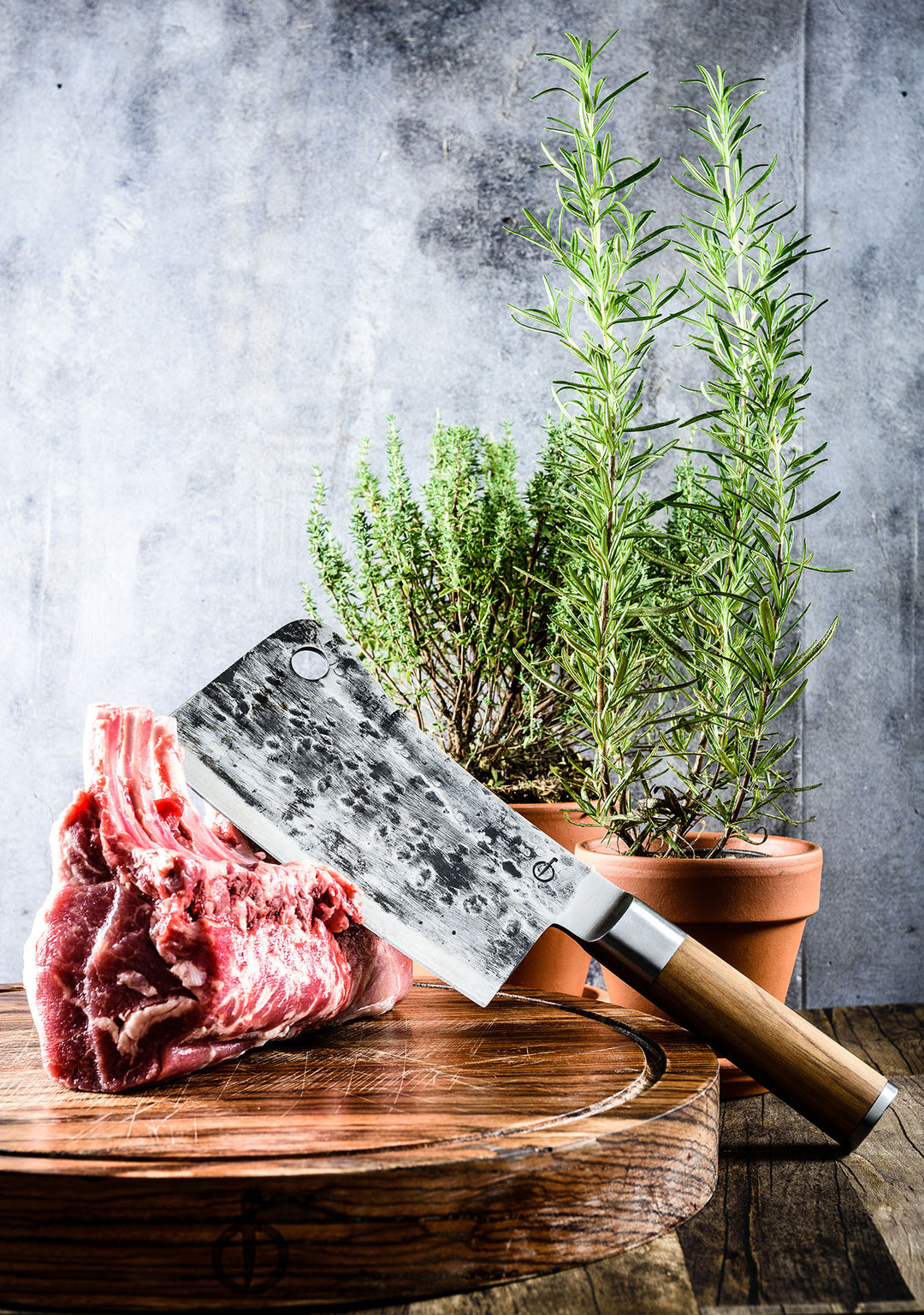 Forged Olive Asian Cleaver