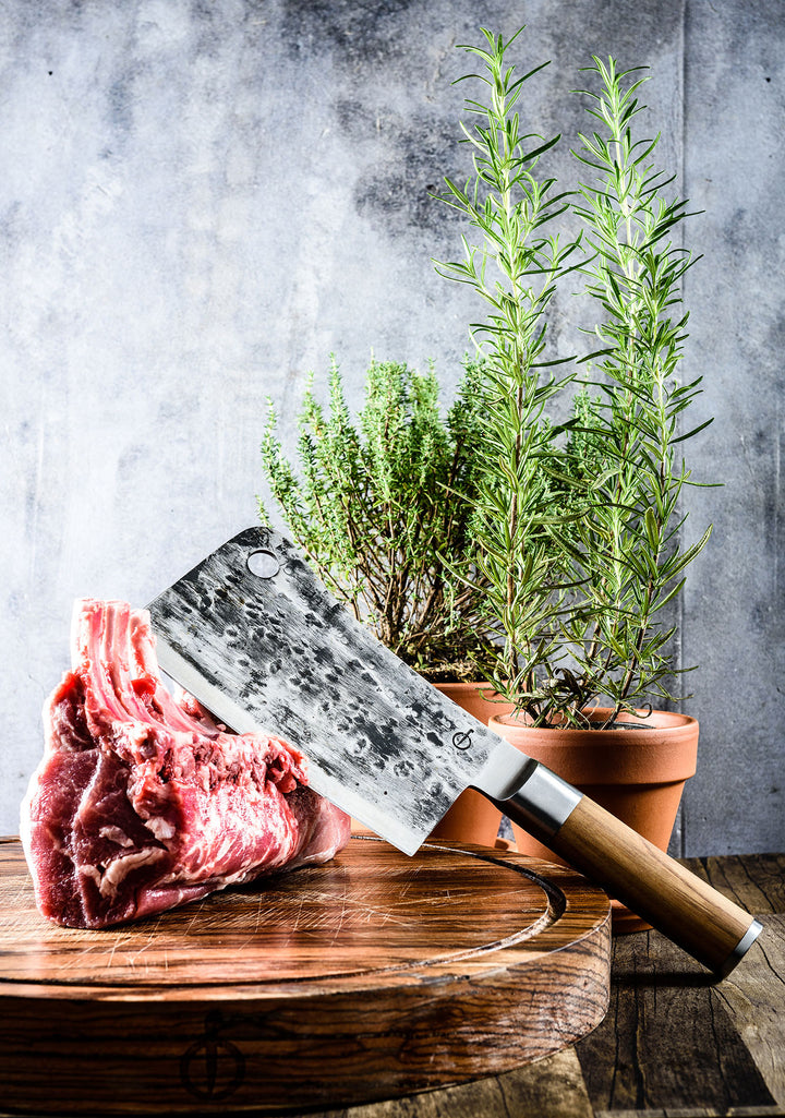 Forged Olive Asian Cleaver