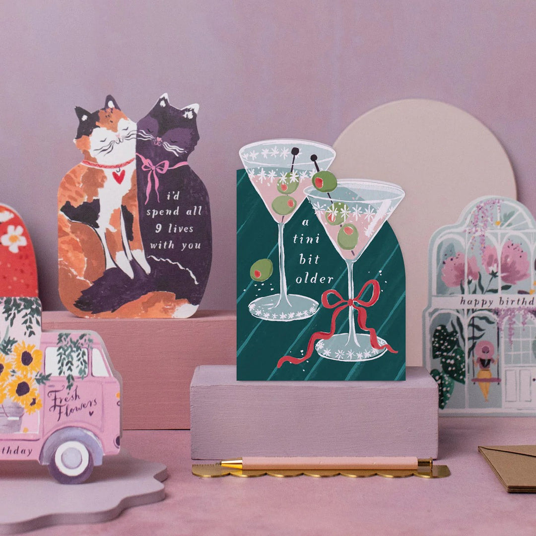 Klappkarte Tini Bit Older Martini Birthday Card