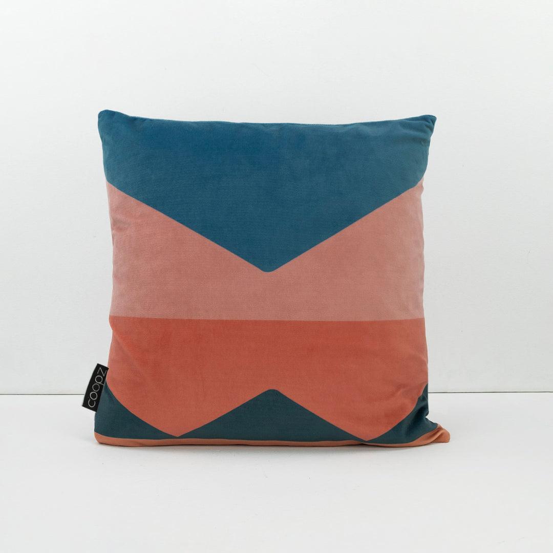 Kissenbezug Brief Velvet Petrol