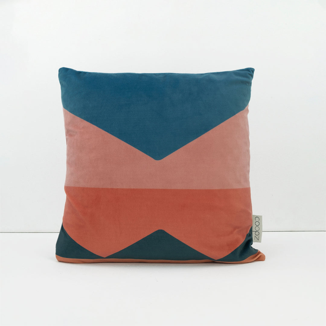 Kissenbezug Brief Velvet Petrol