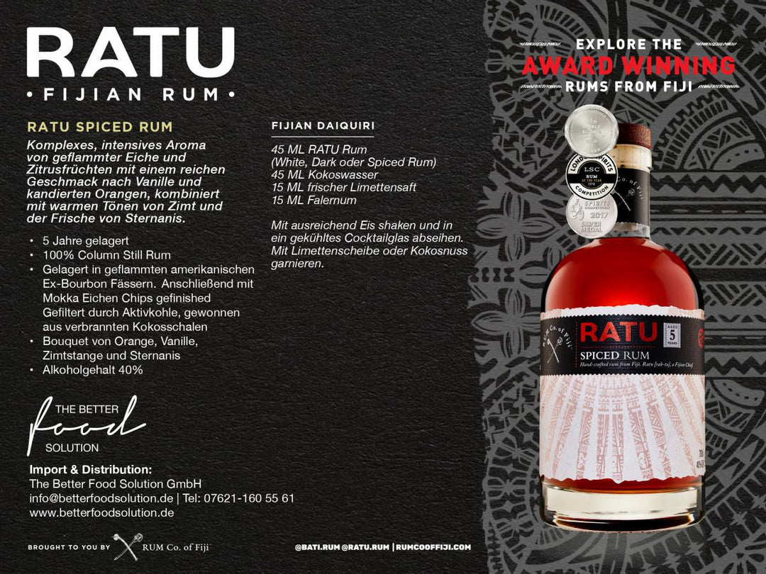 RATU Spiced Rum 5 years