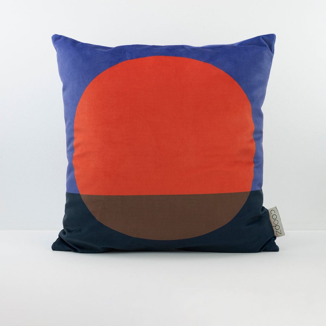Kissenbezug Sunset Velvet Rot