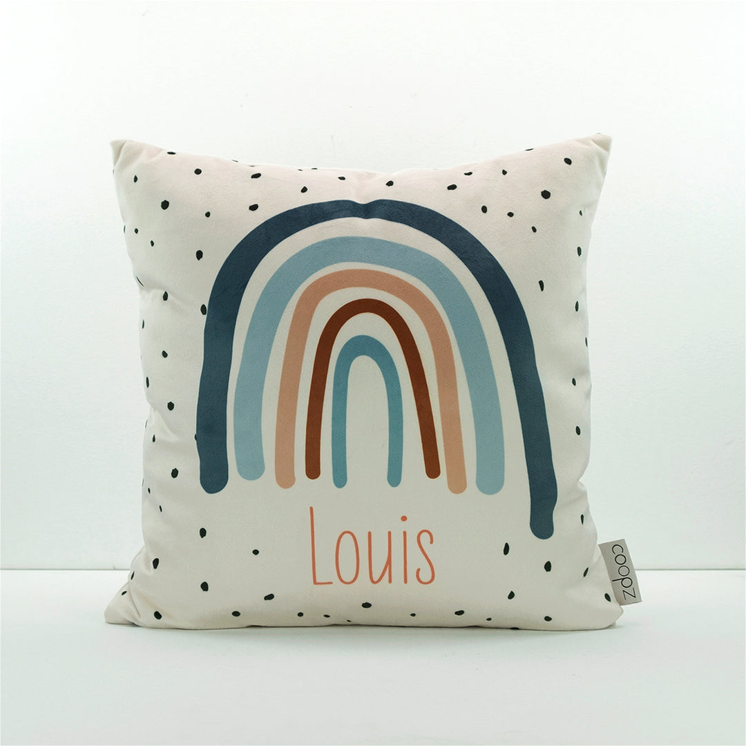 Kissenbezug Rainbow Dots Petrol Velvet