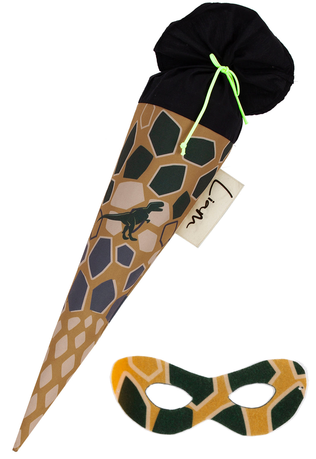 Schultüte Dino Nr. 3 mit Superheldenmaske