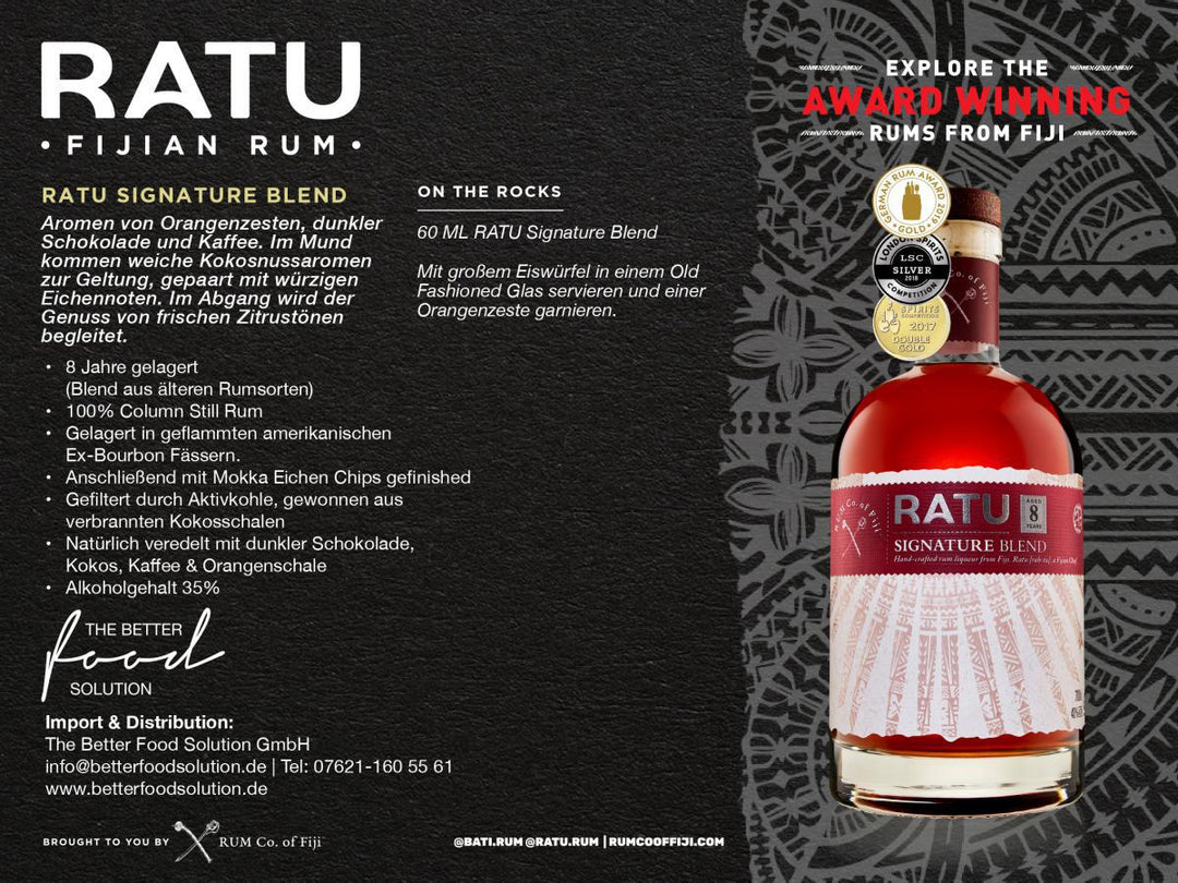 RATU Signature Blend Rumlikör 8 Jahre