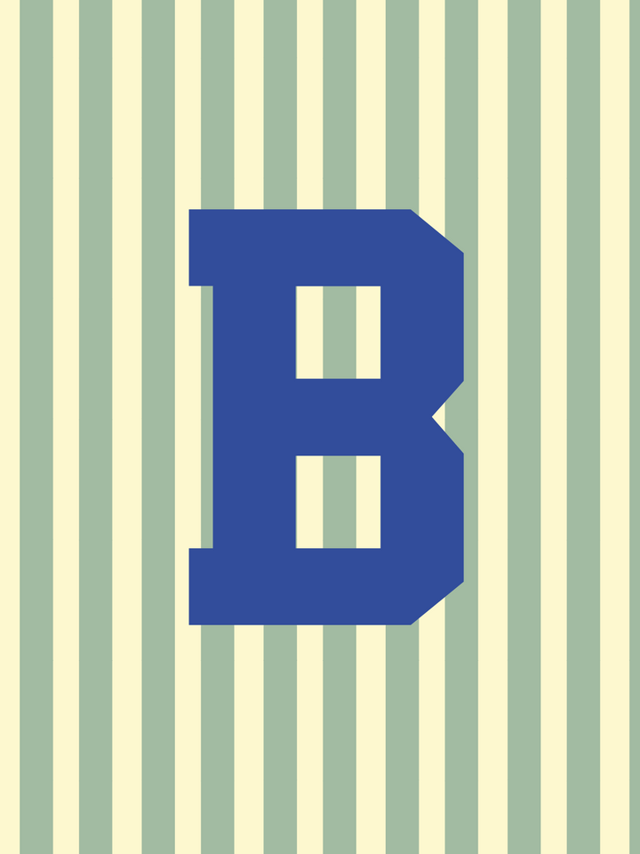 Letterbag Stripe grün/blau