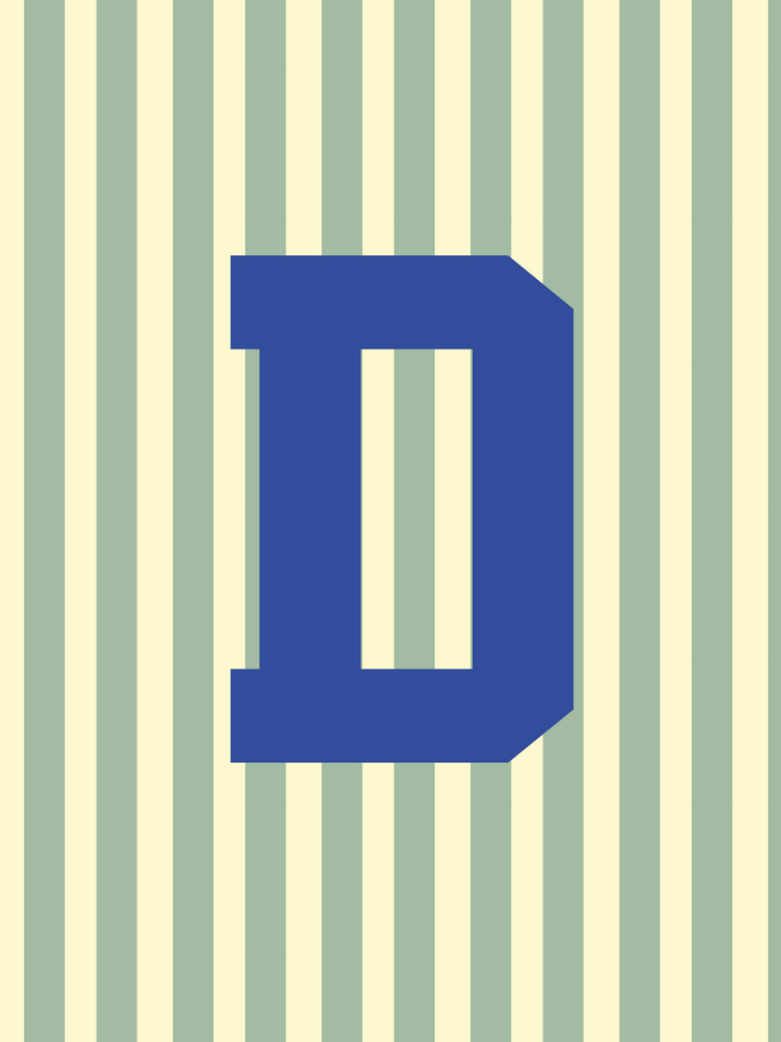 Letterbag Stripe grün/blau