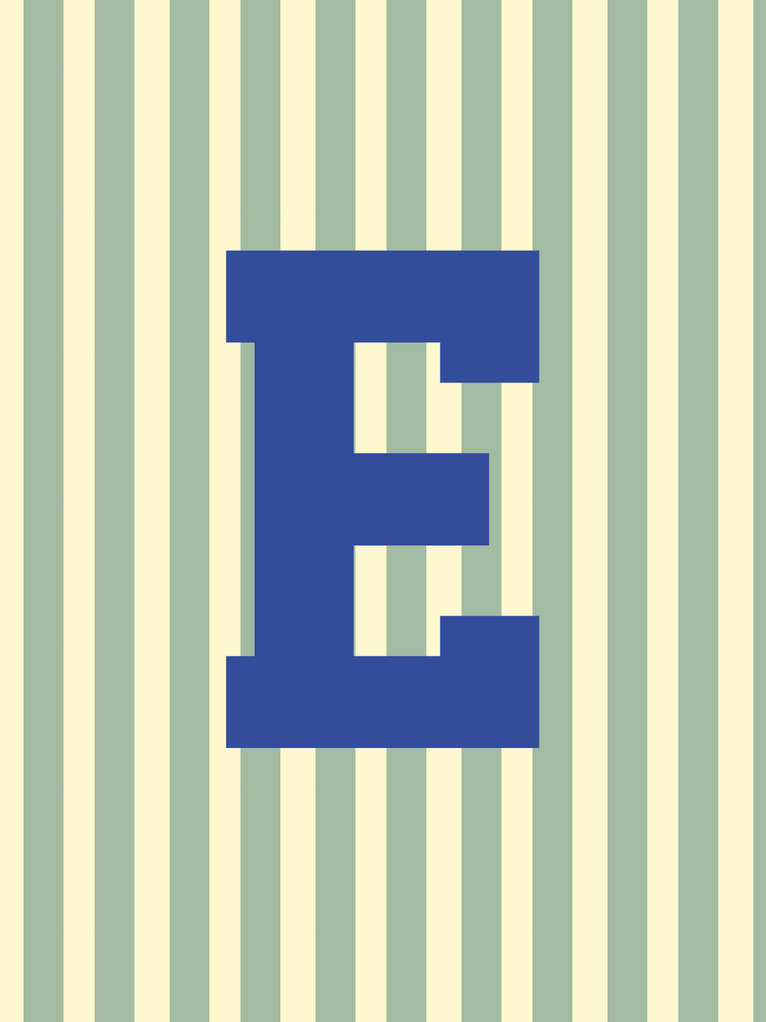 Letterbag Stripe grün/blau